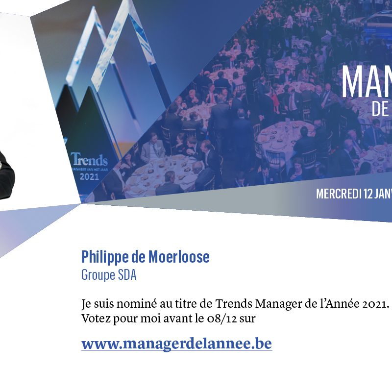 Manager de l'Année 2021 - candidature Philippe de Moerloose